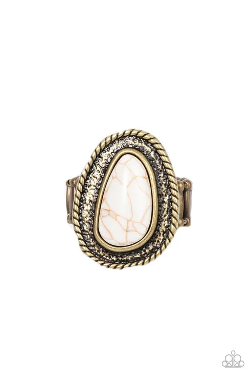 Downtown Desertscape - Brass Paparazzi Ring (T78)