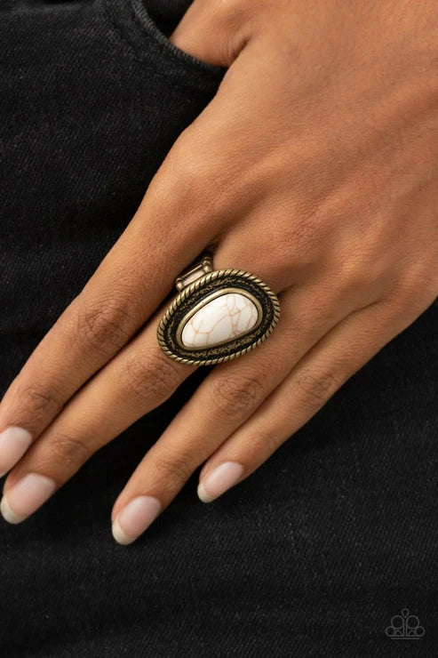 Downtown Desertscape - Brass Paparazzi Ring (T78)