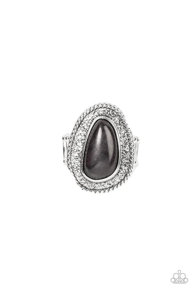 Downtown Desertscape - Black Paparazzi Ring (T83)