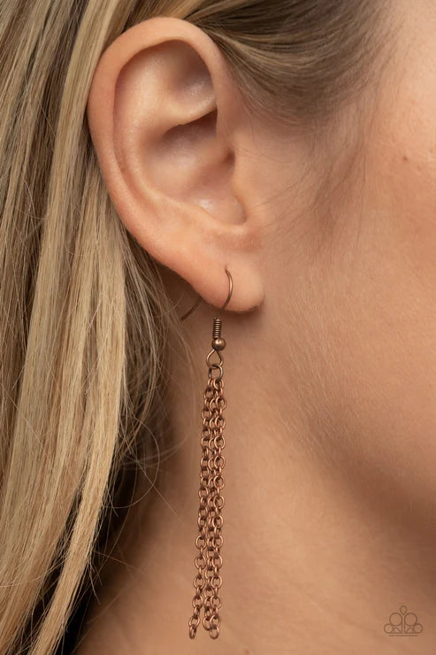 Whimsically Wistful - Copper Paparazzi Necklace (PZ-5241)