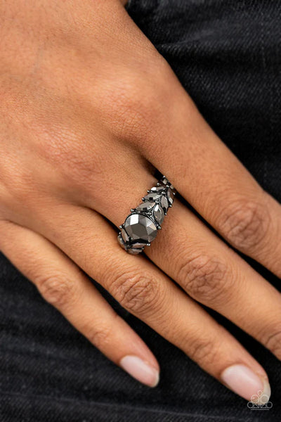 Smooth Smolder - Black Paparazzi Ring (T30)
