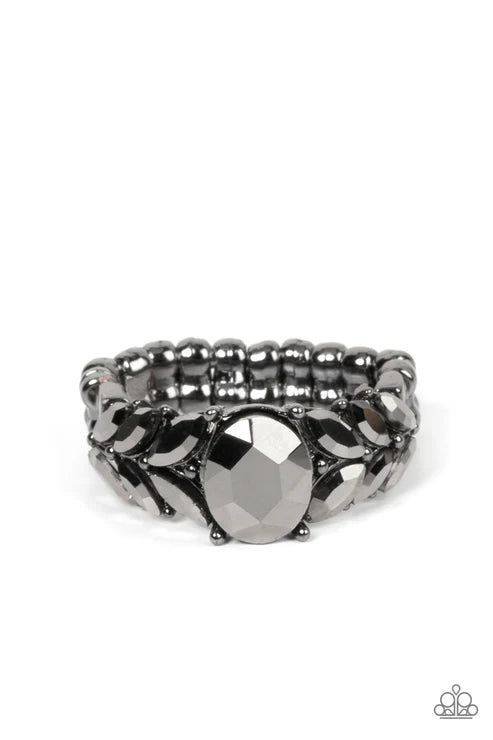 Smooth Smolder - Black Paparazzi Ring (T30)