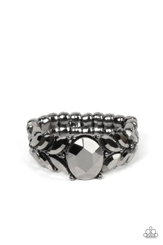 Smooth Smolder - Black Paparazzi Ring (T30)