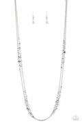 Petitely Prismatic - Silver Paparazzi Necklace (PZ-5434)