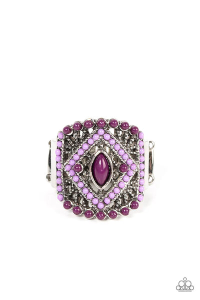 Amplified Aztec - Purple Paparazzi Ring (T71)