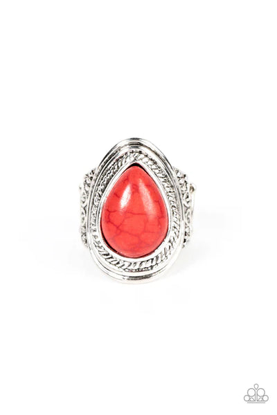 Saguaro Scene - Red Paparazzi Ring (T34)