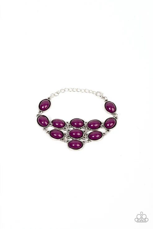 Color Wheel Garden - Purple Paparazzi Bracelet (PZ-4428)