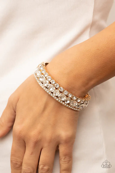 Mega Megawatt - Gold Paparazzi Bracelet