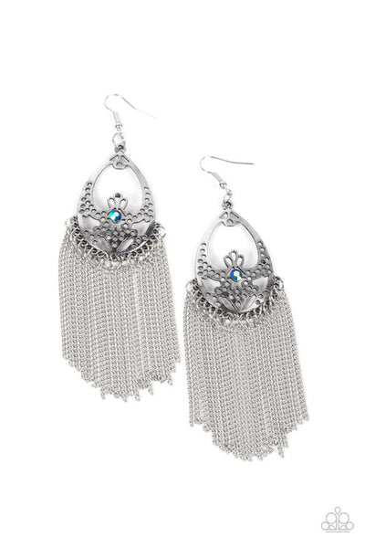 Castle Cottage - Blue Paparazzi Earrings (PZ-3699)