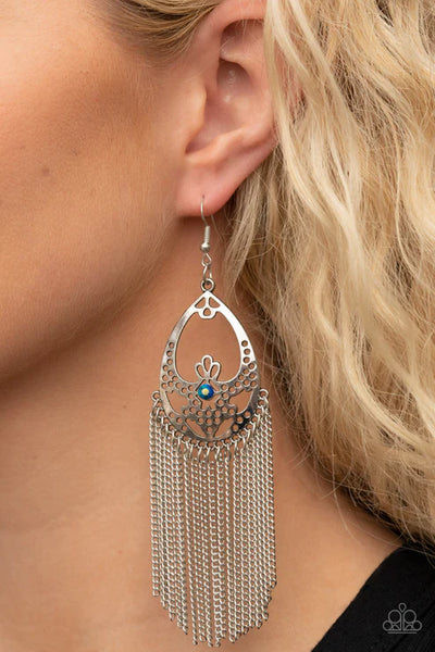 Castle Cottage - Blue Paparazzi Earrings (PZ-3699)