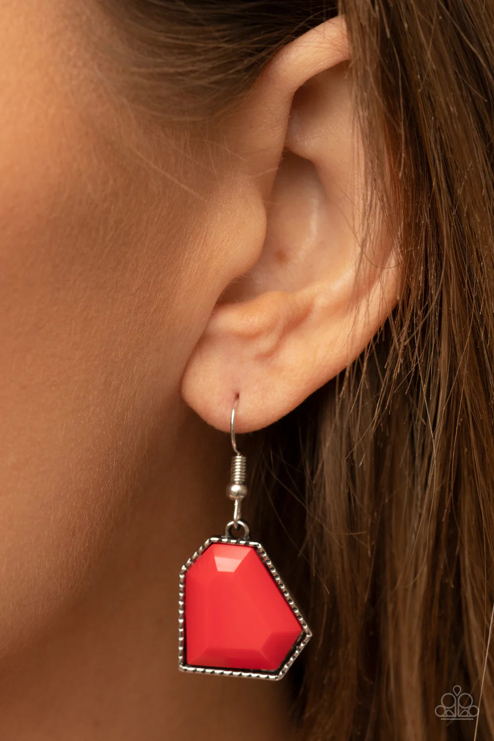 Double-DEFACED - Red Necklace - Paparazzi Accessories (PZ-5605)
