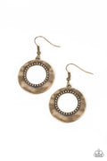 Desert Diversity - Brass Paparazzi Earrings (PZ-4629)