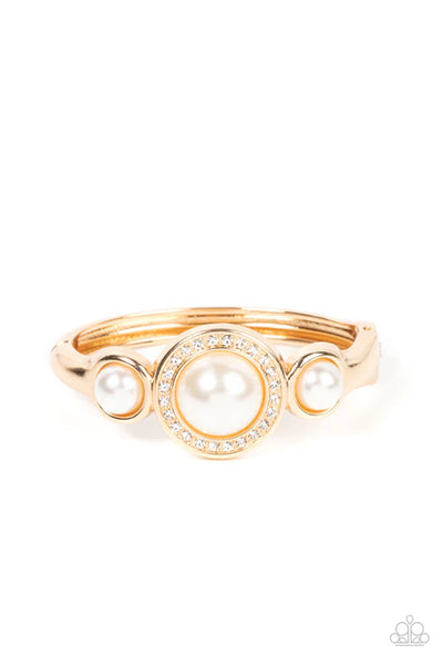 Debutante Daydream - Gold Paparazzi Bracelet (PZ-5596)