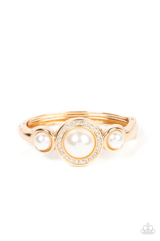 Debutante Daydream - Gold Paparazzi Bracelet (PZ-5596)