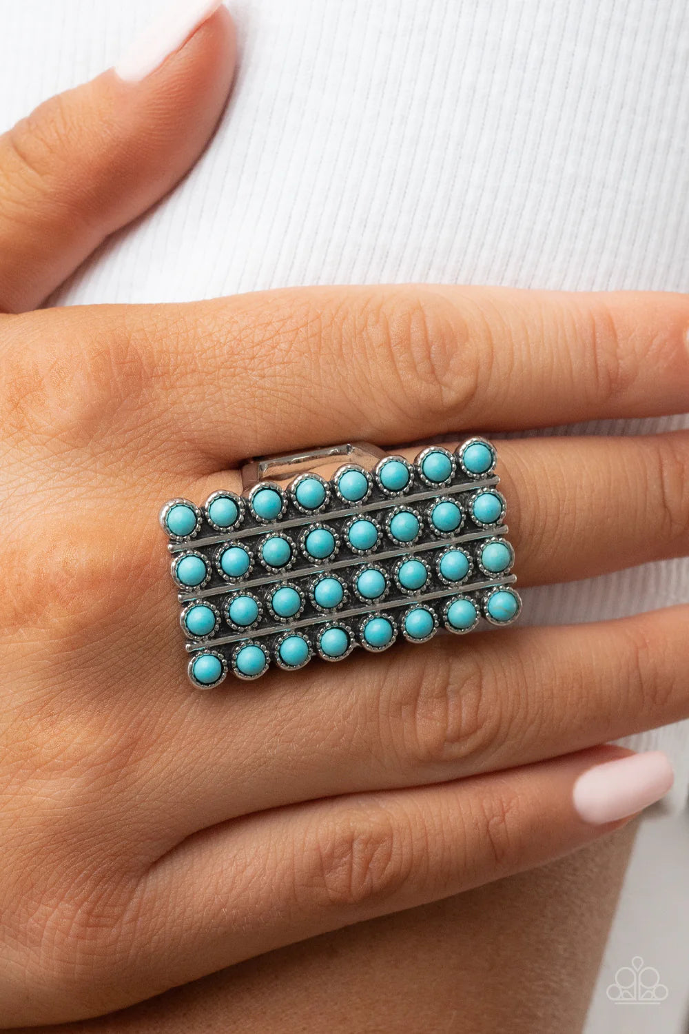 Pack Your SADDLEBAGS - Blue Ring - Paparazzi Accessories (T52)