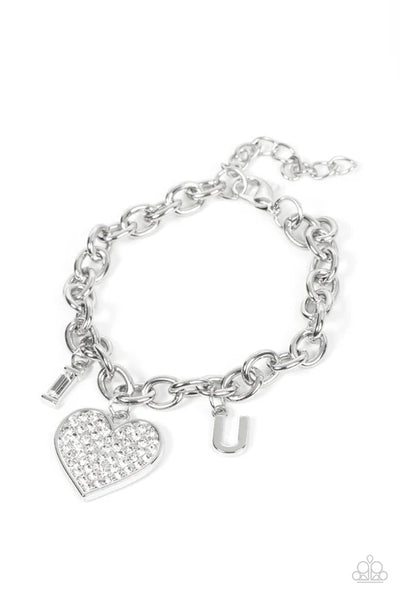 Declaration of Love - White Paparazzi Bracelet (PZ-4855)