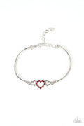 Cupids Confessions - Red Paparazzi Bracelet (PZ-5545)