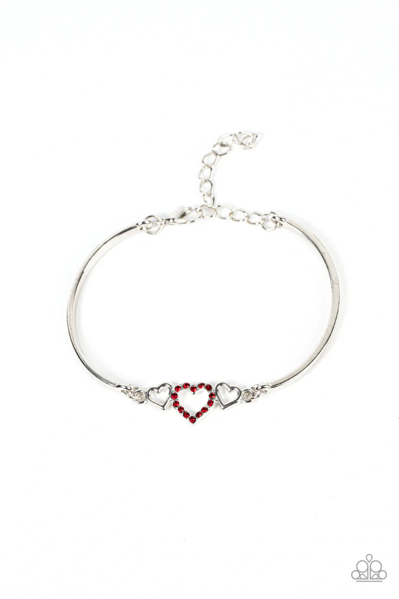 Cupids Confessions - Red Paparazzi Bracelet (PZ-5545)