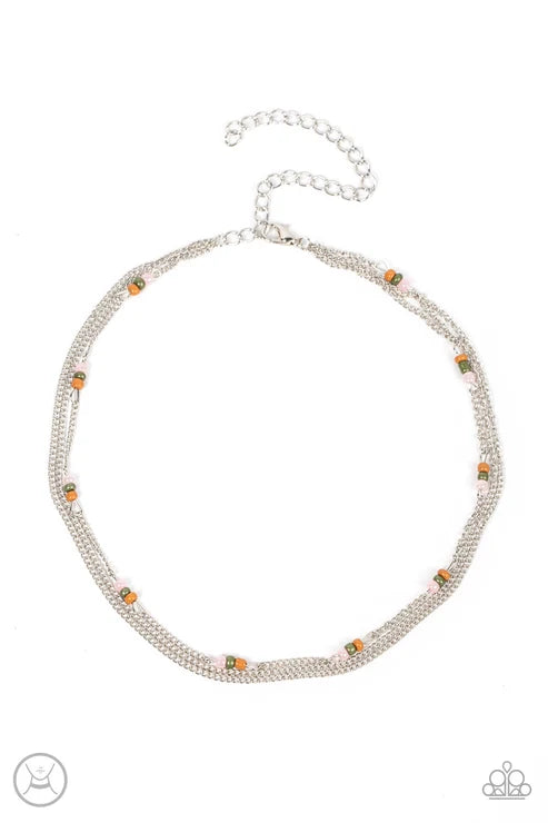 Bountifully Beaded - Multi Paparazzi Necklace (PZ-3907)