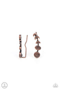 It's Just a Phase - copper - Paparazzi earrings (PZ-5411)