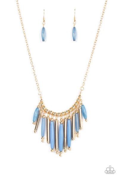 Bohemian Breeze - Blue Paparazzi Necklace (PZ-5365)
