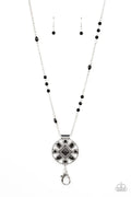 Sierra Showroom - Black ♥ Paparazzi Lanyard Necklace (PZ-3918)