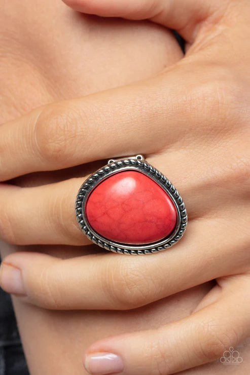 Take the High RODEO - Red Paparazzi Ring
