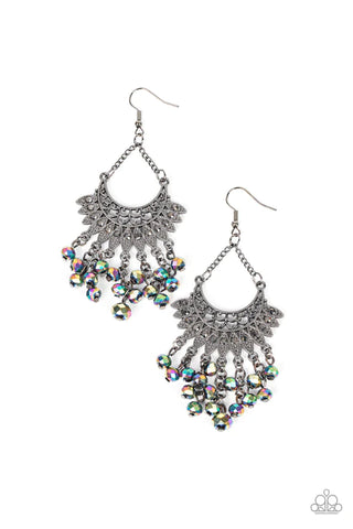 Chromatic Cascade - Multi Paparazzi Earrings (PZ-4196)