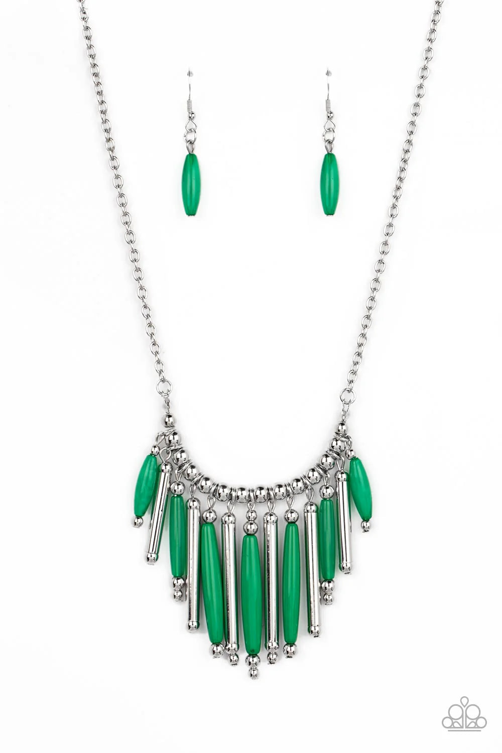 Bohemian Breeze - Green Paparazzi Necklace (PZ-5306)