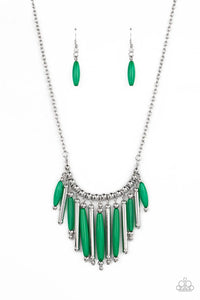 Bohemian Breeze - Green Paparazzi Necklace (PZ-5306)