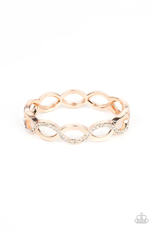 Tailored Twinkle - Rose Gold Paparazzi Bracelet