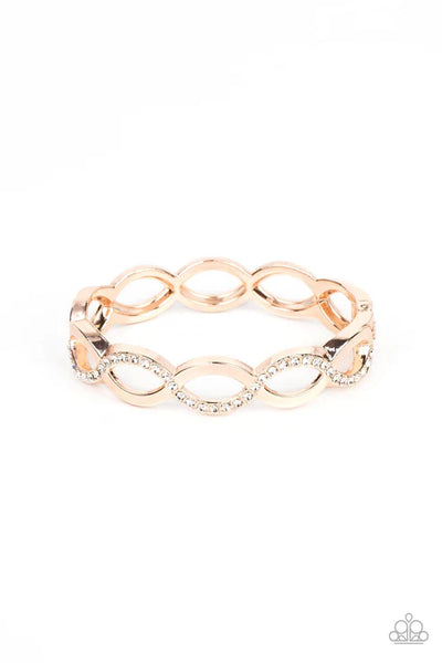 Tailored Twinkle - Rose Gold Paparazzi Bracelet