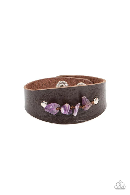 Colorful Canyoneer - Purple Paparazzi Bracelet (W195)