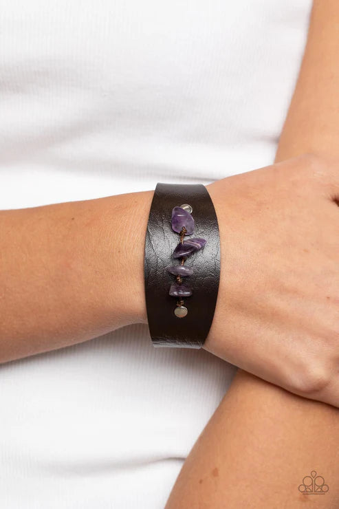 Colorful Canyoneer - Purple Paparazzi Bracelet (W195)