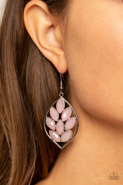 Glacial Glades - Pink Earrings - Paparazzi Accessories (PZ-2037)