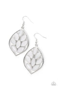 Glacial Glades - White Paparazzi Earrings