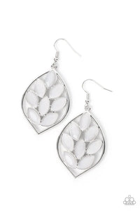 Glacial Glades - White Paparazzi Earrings