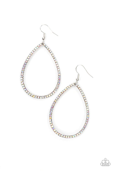 Black Tie Optional - Multi Paparazzi Earrings (PZ-4539)