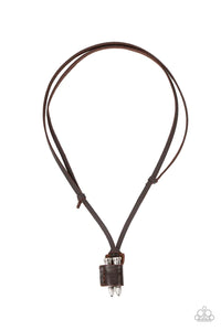 On the Lookout - Brown Paparazzi Necklace (PZ-596)