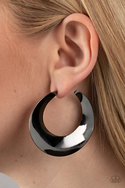 Power Curves - Black Paparazzi Earrings