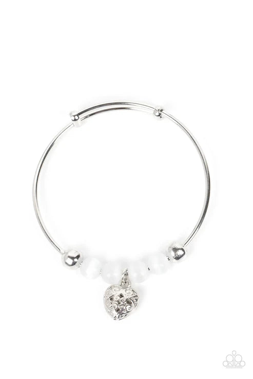 Vintage Vows - White Paparazzi Bracelet (PZ-5584)