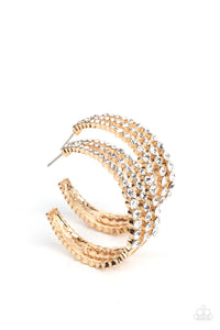 Cosmopolitan Cool - Gold Paparazzi Earrings (PZ-2641)
