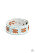 In the FRONTIER Running - Blue Paparazzi Wrap Bracelet (W102)