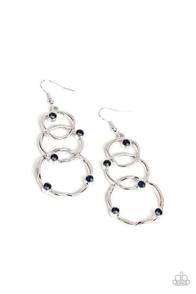 Revolving Radiance - Blue Paparazzi Earrings (PZ-5496)