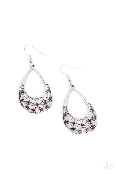 Terrace Trinket - Purple Paparazzi Earrings (PZ-503)