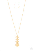 Phase Out - Gold Paparazzi Necklace (PZ-3875)