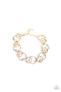 The Universe Revolves Around Me - Gold Paparazzi Bracelet (PZ-5506)