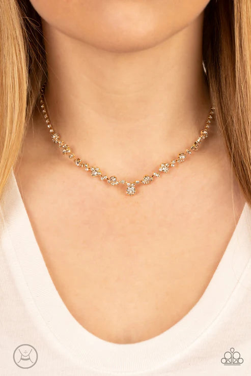 Regal Rebel - Gold Paparazzi Necklace (PZ-5041)