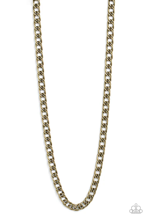 Pro League - Brass Paparazzi Mens Necklace