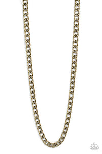 Pro League - Brass Paparazzi Mens Necklace (PZ-1730)